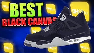 Best 11 Jordan 4 quotBlack Canvasquot Review  DHGate Jordan 4 Review [upl. by Eitak]