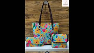 Ikkat Print 3pc Combo Bags By AFKG [upl. by Nickerson]