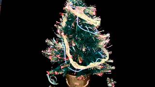 MAGICAL ROTATING CHRISTMAS COLOR FIBER OPTIC TREE WITH MUSIC AVON F117731 [upl. by Belier]