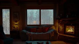 Tropical Forest in Cabin Porch with Rain amp Fireplace Ambiance  Ultimate Relaxation [upl. by Arimas13]