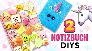 Plüsch EINHORN Notizbuch DIY ⭐ Basteln für die Schule mit Papier 💕 Squishy Anleitung Deutsch [upl. by Yelroc]