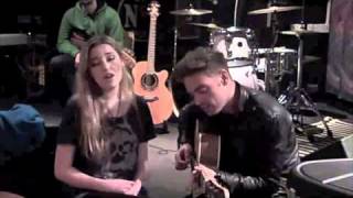 Leddra Chapman and Ben Montague singing Broken after gig [upl. by Ellecrag]