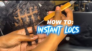 HOW TO INSTANT LOCS  using crotchet needle  interlock method DETAILED amp EASY [upl. by Sirak290]