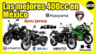 Las MEJORES MOTOCICLETAS de 400cc en México [upl. by Icyac]