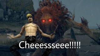 ELDEN RING  Leonine Misbegotten Boss Fight Cheese Guide [upl. by Anglo]