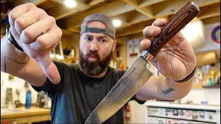 sharpening Fake Damascus knives [upl. by Dolores]