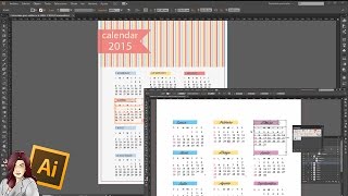 Tutorial illustrator Editar y personalizar un calendario [upl. by Eciryt943]