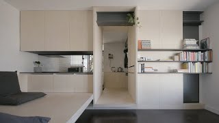 NEVER TOO SMALL Divided Melbourne Micro Studio Apartment  28sqm300ssqft [upl. by Cartwell989]