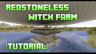 Redstoneless Witch Farm Tutorial Minecraft 110 [upl. by Fredric7]