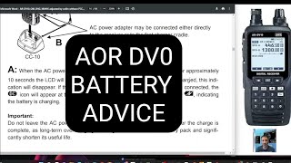 AOR DV10  BATTERY WONT CHARGE IN CRADLE   Fix [upl. by Enneyehs847]