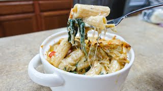 Creamy Spinach and Artichoke Dip Pasta Recipe [upl. by Oiromed]