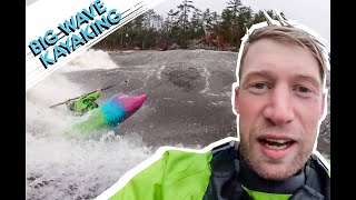 Big wave kayaking on the Ottawa River Wild and Free Tour [upl. by Janelle]