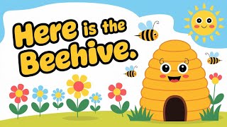 Here is the Beehive Song  Fun Bee Counting Rhyme for Kids  Bright Bees [upl. by Filipe]