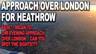 Heathrow Approach 27L Over a very interesting London [upl. by Eldora527]