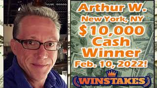 Surprise Reveal 10000 Cash Winstakes Winner Travel Writer Arthur W from New York New York [upl. by Fiore]