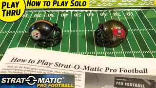 How to Play STRATOMATIC PRO FOOTBALL with a 1st Quarter Playthrough [upl. by Neersan931]