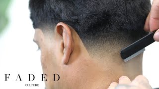 BARBER TUTORIAL LOW TAPER FADE HAIRCUT FOR BEGINNERS [upl. by Eimile]