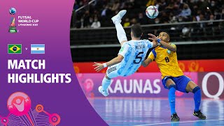 Brazil v Argentina  FIFA Futsal World Cup 2021  Match Highlights [upl. by Phillida]