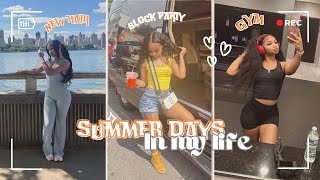 REALISTIC SUMMER DIARIES 002  appointments nyc block party movies gym running errands  more [upl. by Atiras]