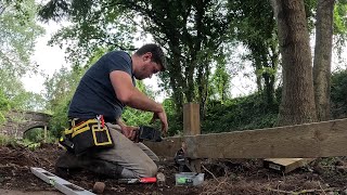 We BUILT The Decking Frame For The Cabin In Our RENOVATION  It Took Ages [upl. by Enitsahc586]