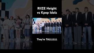 RIIZE Height vs Kpop Idols riize kpop sungchan shotaro eunseok wonbin sohee anton [upl. by Onileva]