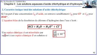 CHIMIE Terminale DChapitre 2Les solutions aqueuses d’acide chlorhydrique et d’hydroxyde de sodium [upl. by Ripley]