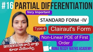 Clairauts Form  Non Linear Partial Differential Equations  Standard Form  4  PDE in Telugu [upl. by Guenzi547]