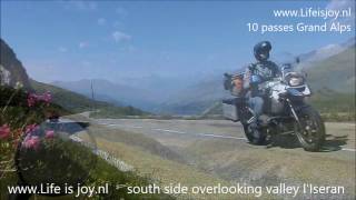 1 hour motorcycling through France 28 mountain passes and valleys in the Alps [upl. by Luhey]