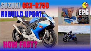 Suzuki GSXR750 rebuild Ep 6 How fast does it go Mister [upl. by Syl]