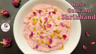 Rose Gulkand Shrikhand  Rose Shrikhand Recipe  श्रीखंड  How to make Shrikhand  OvalShelf [upl. by Korie916]