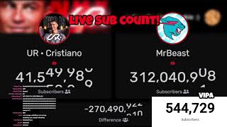 Live Sub Count of UR Cristiano Ronaldo New Channel [upl. by Nie]