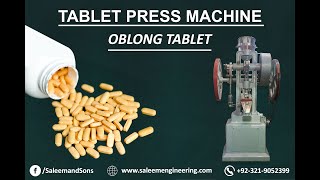 Tablet Press Machine  Oblong Tablets Making Machine [upl. by Lorenza]