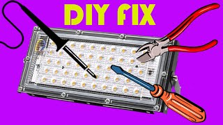 DIY How To Fix Repair LED Flood Light Projector Lamp  Free amp Easy [upl. by Miehar]