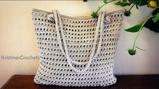 Simple Crochet Tote Net Bag Pattern [upl. by Schnurr514]