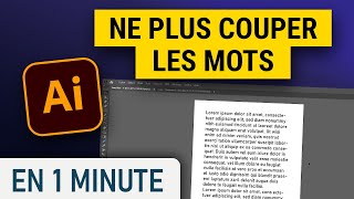 Désactiver la césure automatique sur Illustrator [upl. by Decamp]