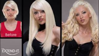 Clipin hair extensions from short to long hair [upl. by Jacklyn]