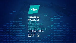 European Aquatics Junior Open Water Swimming Championships  Vienna 2024  Day 2  Evening Session [upl. by Inafetse]