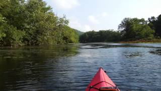 Kayak NJ Musconetcong River Saxon Falls 081915 [upl. by Zuleika4]