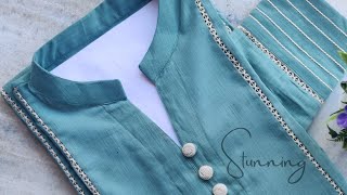 Collar Neck Design with Button Placket Front Neck Design neckdesign [upl. by Nnyled]