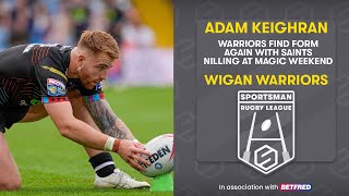 Betfred Super League  Adam Keighran hails effort as Wigan Warriors nil Saints at MagicWeekend [upl. by Ennasil647]