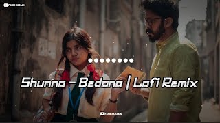 Shunno  Bedona  Lofi Remix  M R Rabbi  Fahim Hossain  Lyrics Video [upl. by Nylorahs]