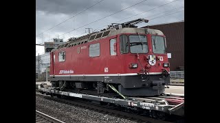 Überfuhr der RhB Ge 44 II 613 «DomatEms» [upl. by Esmond]