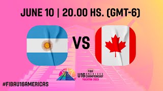 SEMIFINALS Argentina v Canada  Full Basketball Game  FIBA U16 Americas Championship 2023 [upl. by Stacie234]