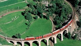 FILM COMPLETO Trenino rosso del Bernina  Ferrovia Retica Tirano  Bernina  Sankt Moritz UNESCO [upl. by Brackely]