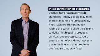 quotInsist on the Highest Standardsquot Leadership Principle Explained by Amazon CEO Andy Jassy [upl. by Inge]