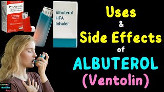 Albuterol  Salbutamol  Ventolin – Side Effects Uses Mechanism of Action Dosage Warnings [upl. by Trip]