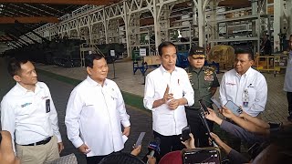 Gunakan Kereta Cepat Presiden Jokowi Kunjungi PT Pindad Bandung [upl. by Onairam]