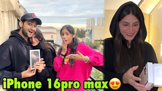 Saba ko iPhone 16pro max ka surprise dediya in Baku🇦🇿  ansu agaye emotional🥺❤️ [upl. by Omidyar]