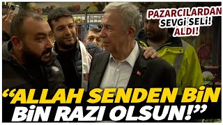 Mansur Yavaşa ziyaret ettiği pazarcılardan büyük ilgi quotAllah senden bin kere razı olsunquot [upl. by Ettesel]