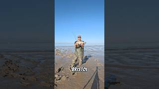 BIG slack liner from this guy fishing seafishinguk shorefishing bassfishing bristolchannel [upl. by Noryahs]